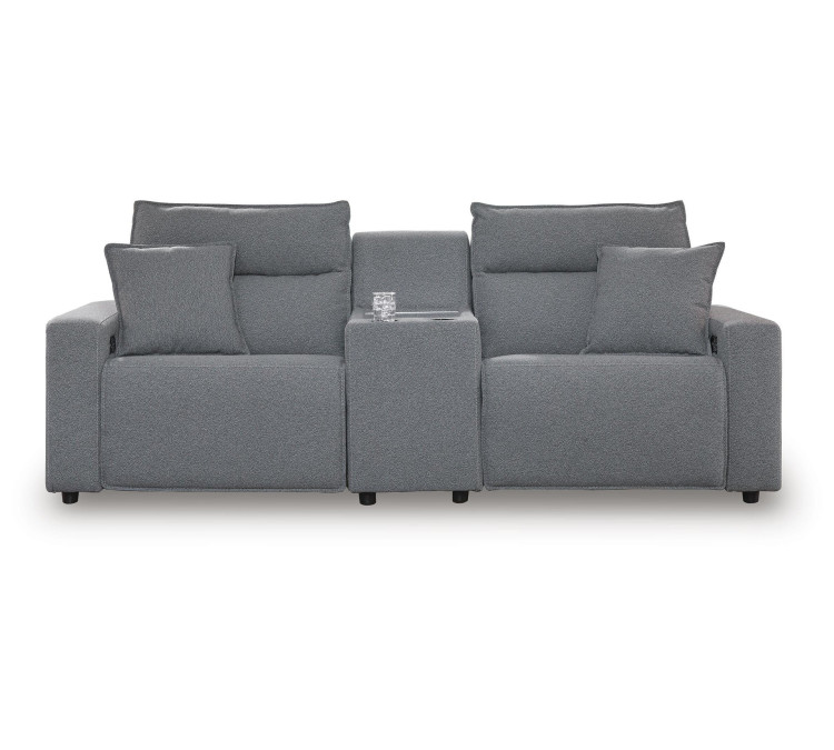 Modmax II 3-Piece Power Reclining Sectional with Console - Salt and Pepper
