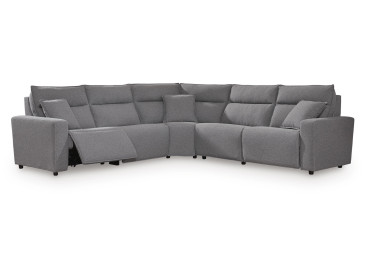 Modmax II 5-Piece Power Reclining Sectional - Salt and Pepper