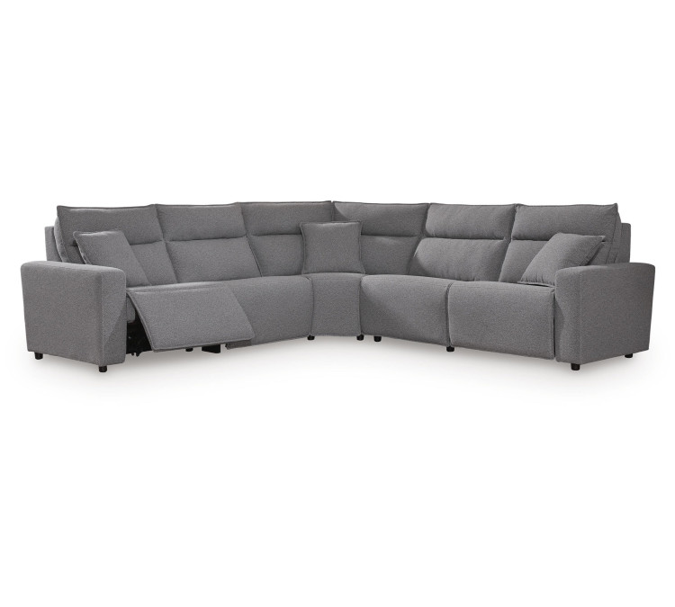 Modmax II 5-Piece Power Reclining Sectional - Salt and Pepper