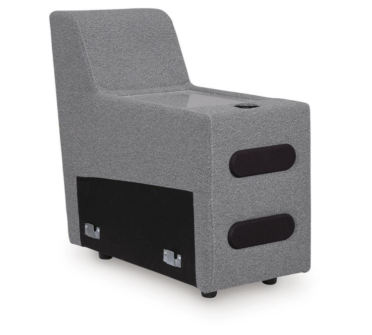 Modmax II 7-Piece Power Reclining Sectional with Audio Consoles - Salt and Pepper