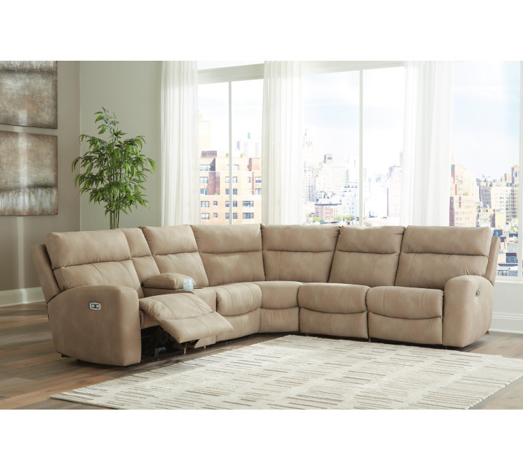 Next-Gen Durapella 6-Piece Power Reclining Sectional - Sand