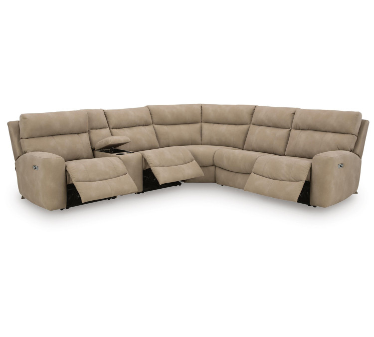 Next-Gen Durapella 6-Piece Power Reclining Sectional - Sand