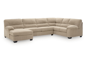 SimpleJoy 3-Piece Sectional with Chaise - Sand