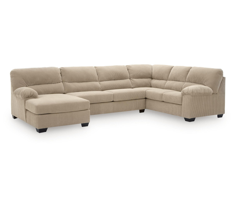 SimpleJoy 3-Piece Sectional with Chaise - Sand