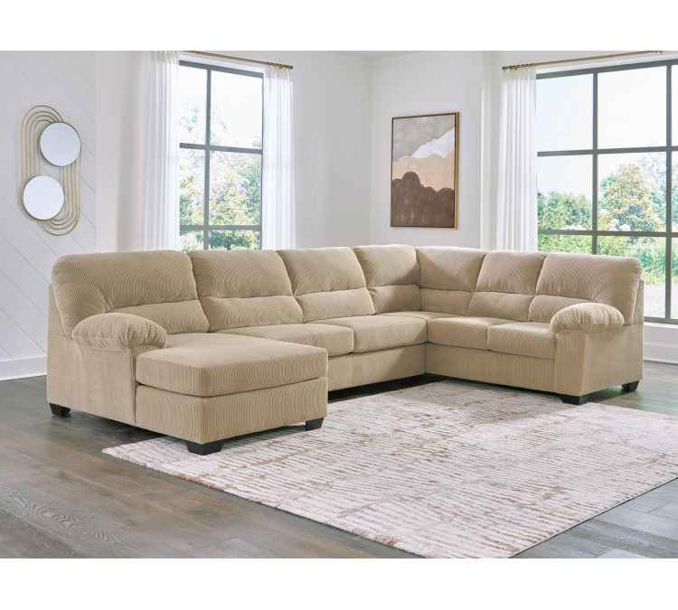 SimpleJoy 3-Piece Sectional with Chaise - Sand