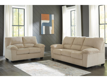 SimpleJoy Sofa and Loveseat - Sand