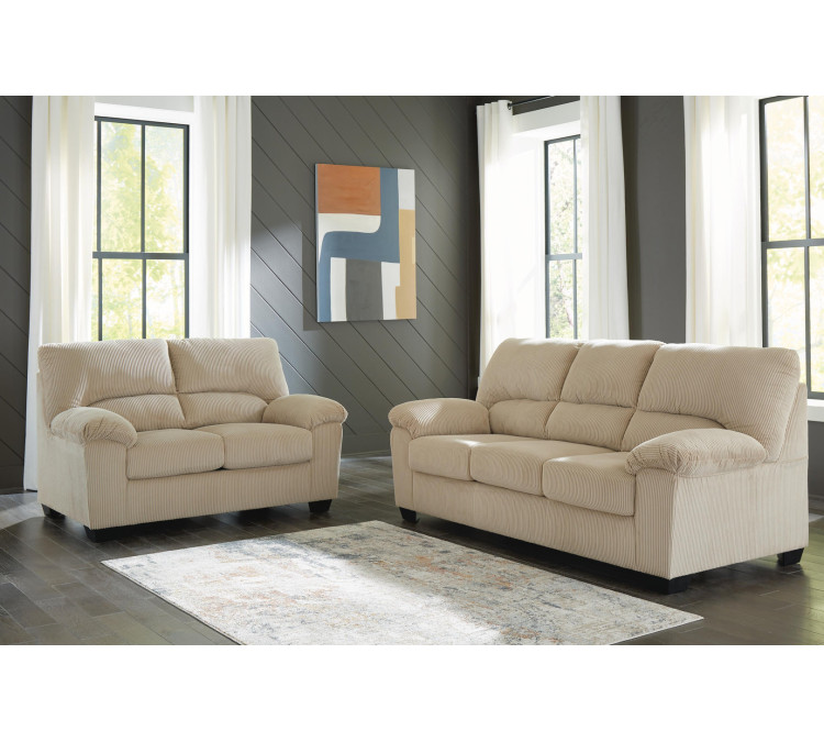 SimpleJoy Sofa and Loveseat - Sand