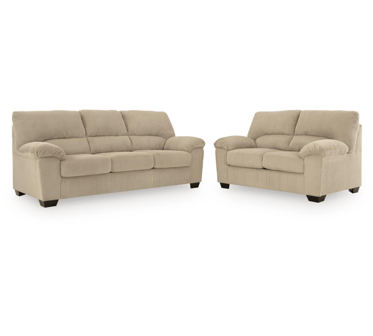 SimpleJoy Sofa and Loveseat - Sand