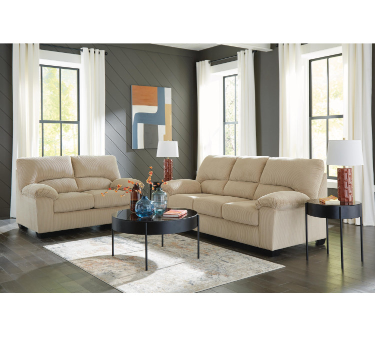 SimpleJoy Sofa and Loveseat - Sand
