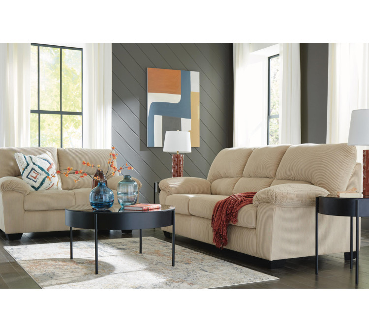 SimpleJoy Sofa and Loveseat - Sand