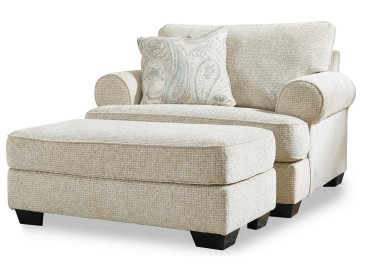 Monaghan Chair and Ottoman - Sandstone