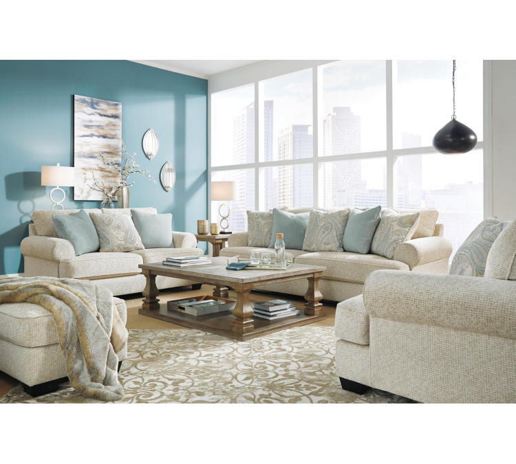 Monaghan Sofa, Loveseat, Chair and Ottoman - Sandstone