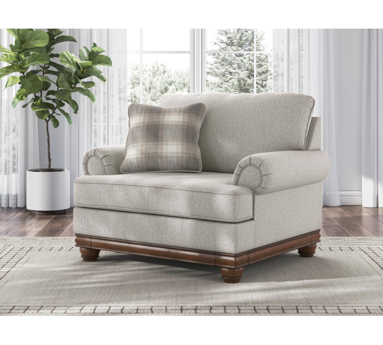 Stoughton Chair and Ottoman - Sandstone