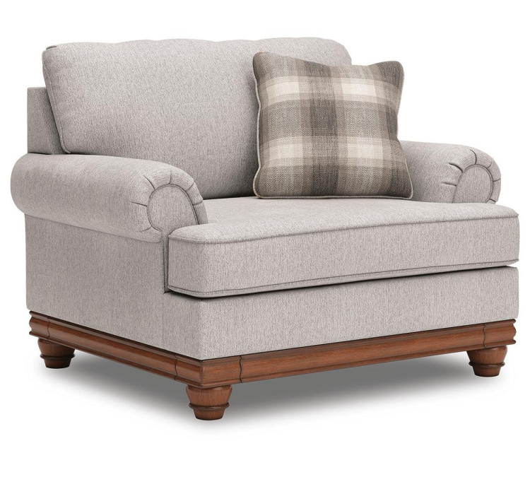 Stoughton Chair and Ottoman - Sandstone