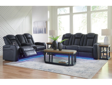 Fyne-Dyme Sofa, Loveseat and Recliner - Sapphire