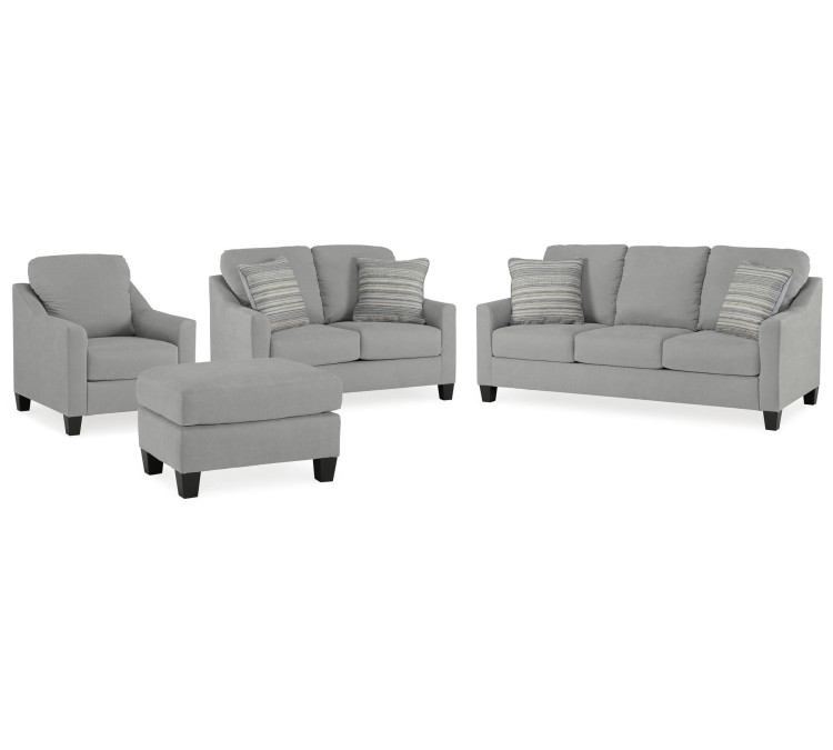 Adlai Sofa, Loveseat, Chair and Ottoman - Shadow