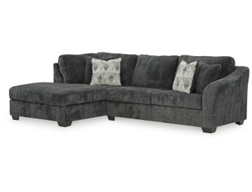 Biddeford 2-Piece Sleeper Sectional with Chaise - Shadow