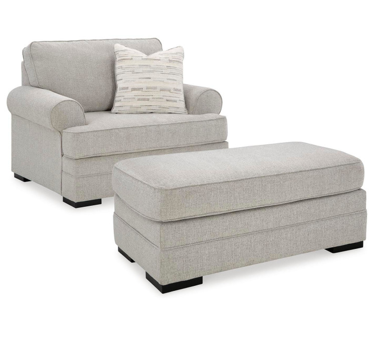 Eastonbridge Chair and Ottoman - Shadow