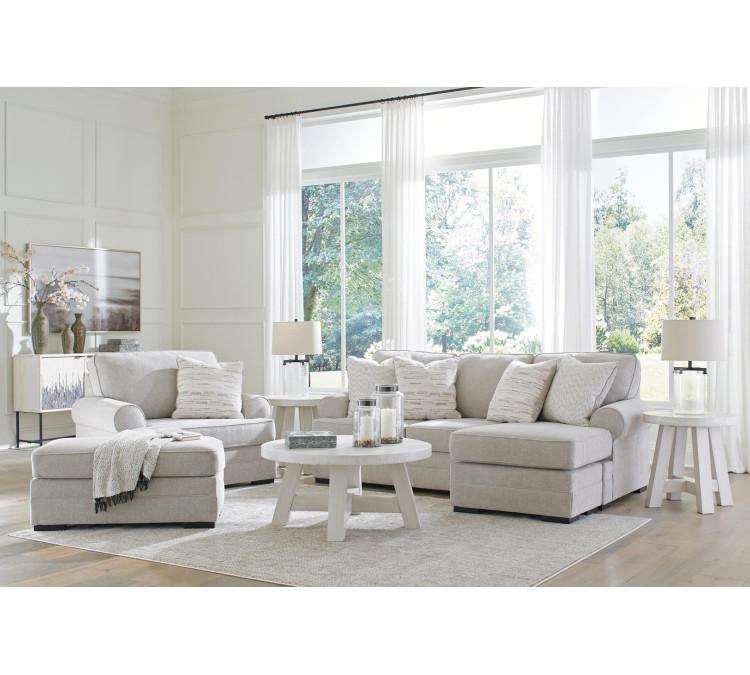 Eastonbridge Sofa Chaise, Chair, and Ottoman - Shadow