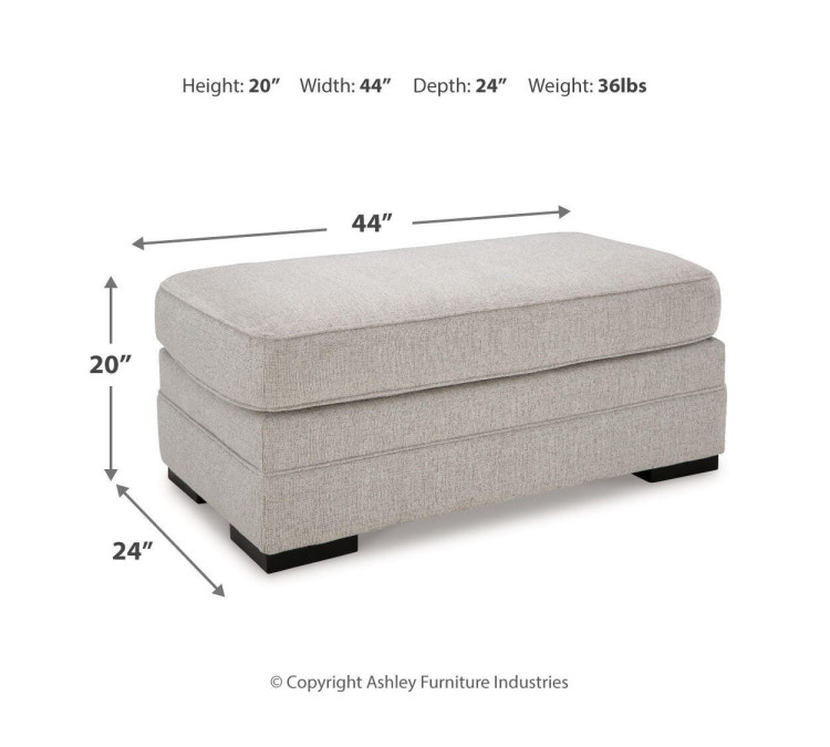 Eastonbridge Sofa Chaise, Chair, and Ottoman - Shadow