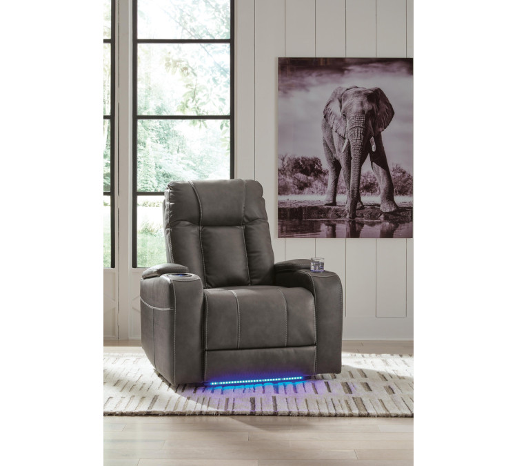 Feazada Power Recliner - Shadow