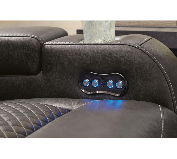 Fyne-Dyme Power Reclining Sofa - Shadow