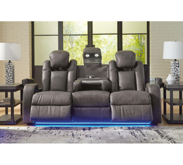 Fyne-Dyme Power Reclining Sofa - Shadow