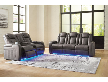 Fyne-Dyme Sofa and Loveseat - Shadow