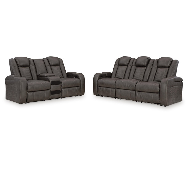 Fyne-Dyme Sofa and Loveseat - Shadow