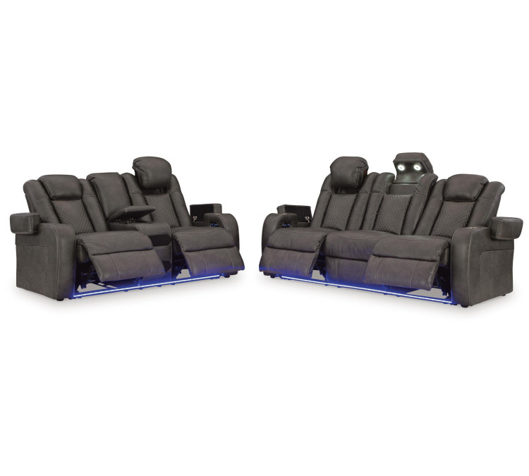 Fyne-Dyme Sofa and Loveseat - Shadow