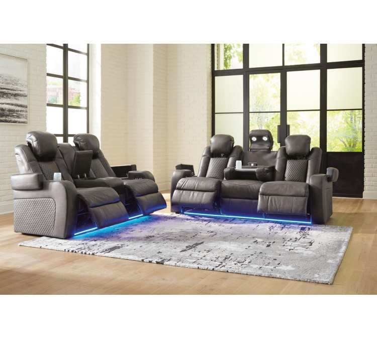 Fyne-Dyme Sofa and Loveseat - Shadow