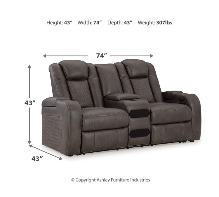 Fyne-Dyme Sofa, Loveseat and Recliner - Shadow