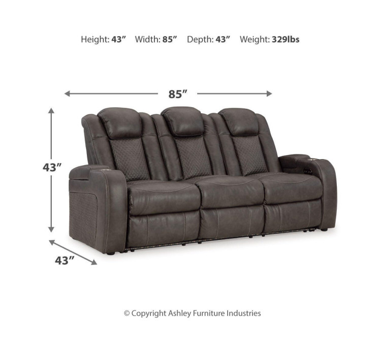 Fyne-Dyme Sofa, Loveseat and Recliner - Shadow