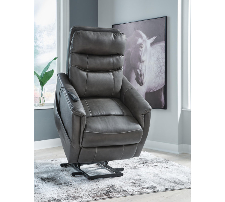 Strawbill Power Lift Recliner - Shadow