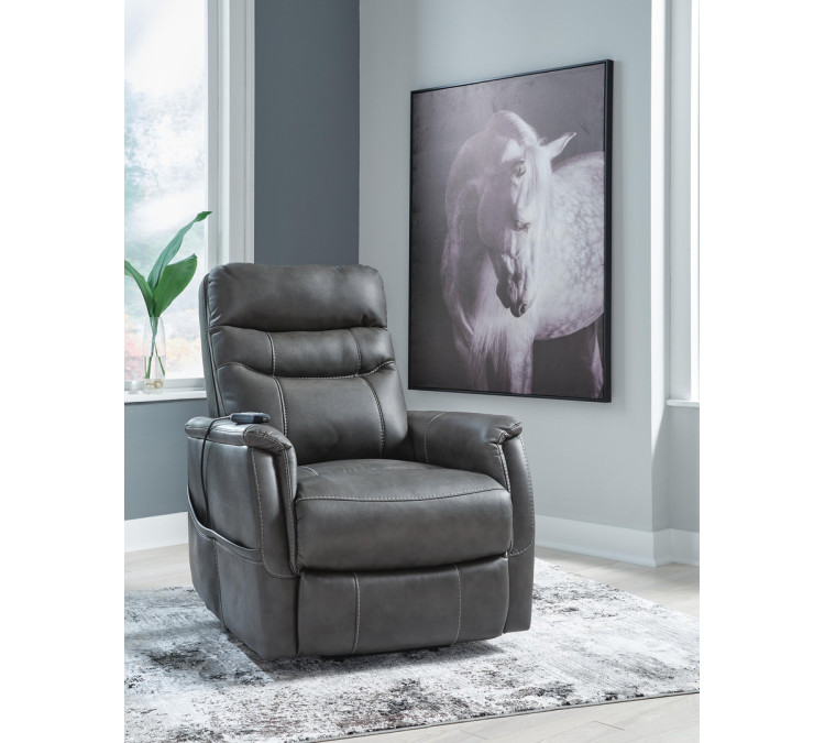 Strawbill Power Lift Recliner - Shadow