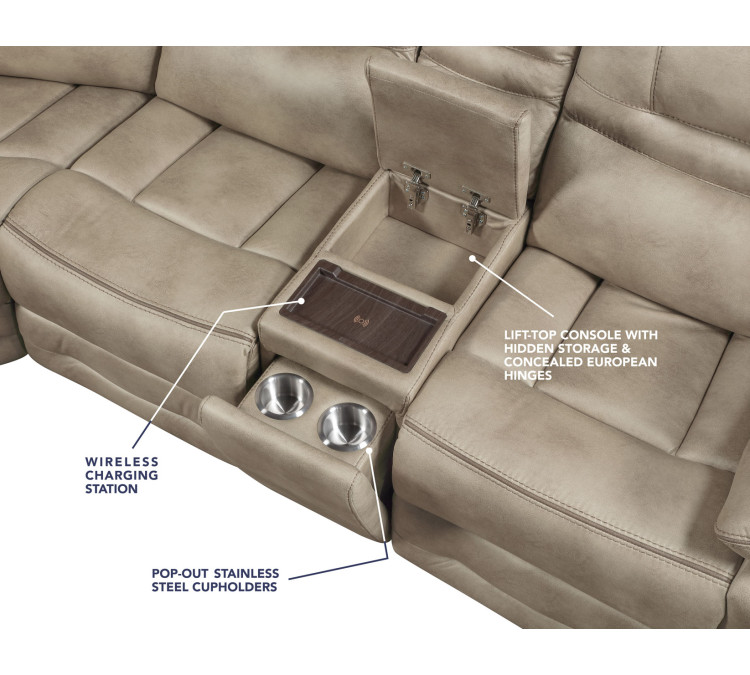 Shelton 3/Piece Manual Reclining Sectional