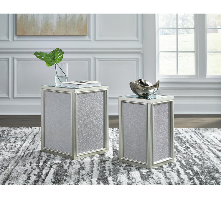 Traleena Nesting End Table (Set of 2) - Silver Finish