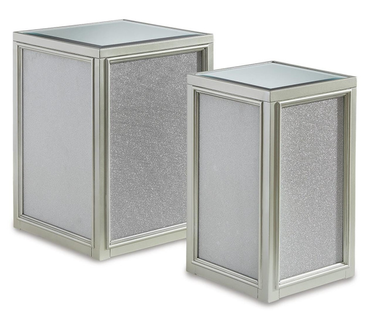 Traleena Nesting End Table (Set of 2) - Silver Finish