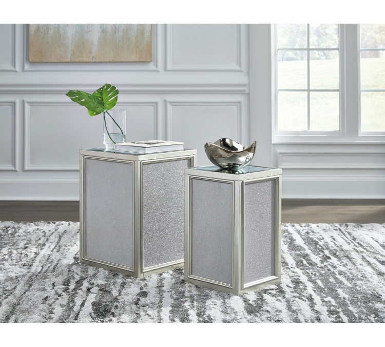Traleena Nesting End Table (Set of 2) - Silver Finish