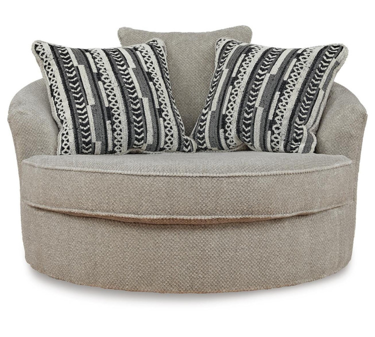 Calnita Oversized Swivel Accent Chair - Sisal