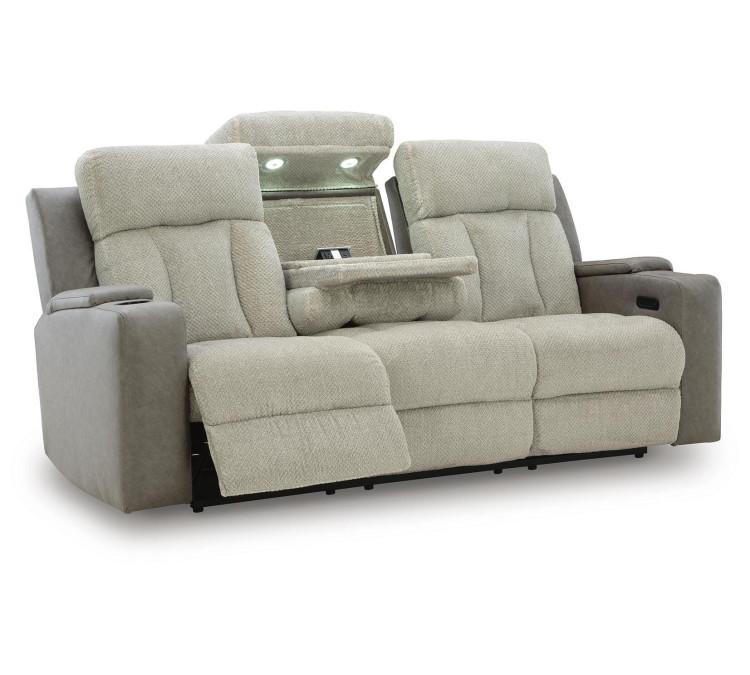 Stately Check Power Reclining Sofa - Sisal