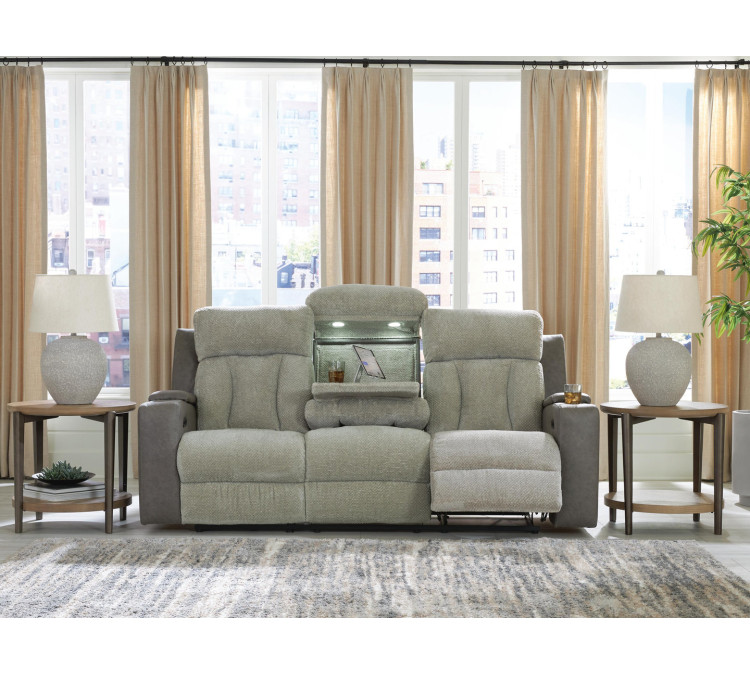 Stately Check Power Reclining Sofa - Sisal