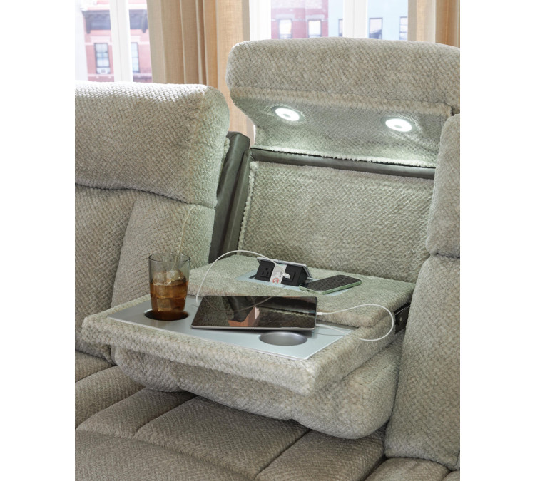 Stately Check Power Reclining Sofa - Sisal