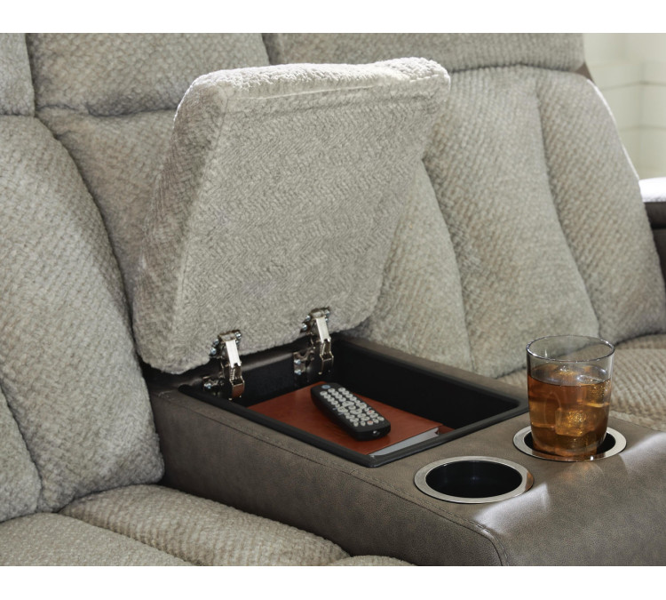 Stately Check Sofa and Loveseat - Sisal