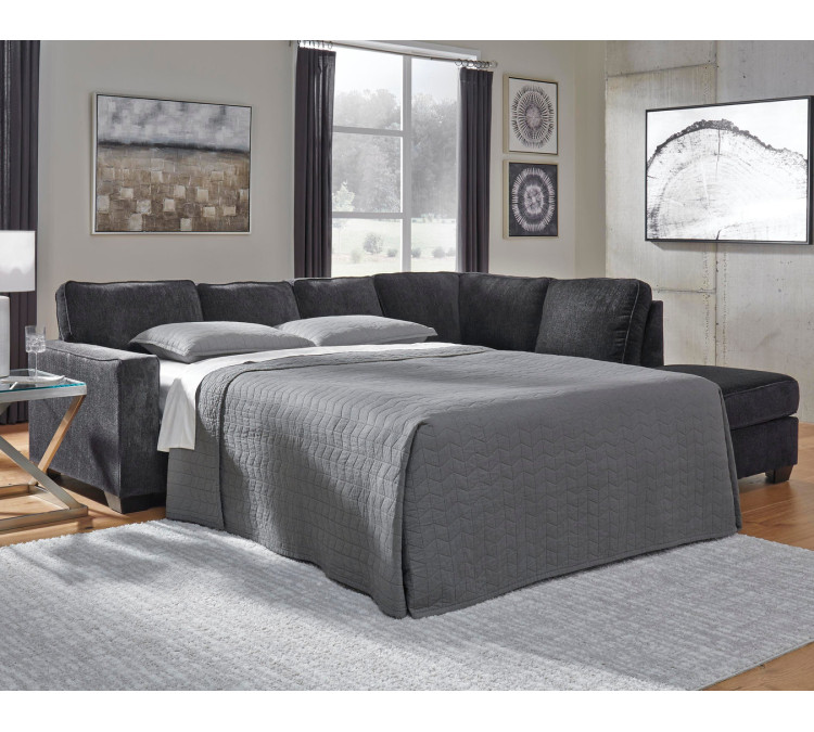 Altari 2-Piece Sleeper Sectional with Chaise - Slate