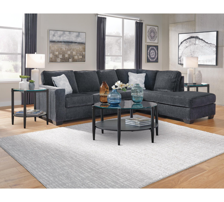Altari 2-Piece Sleeper Sectional with Chaise - Slate