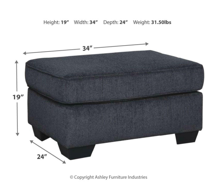 Altari Chair and Ottoman - Slate