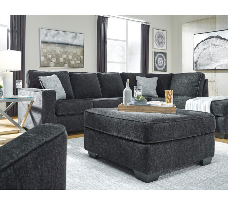 Altari Oversized Accent Ottoman - Slate