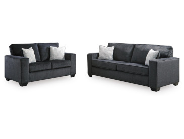 Altari Sofa and Loveseat - Slate