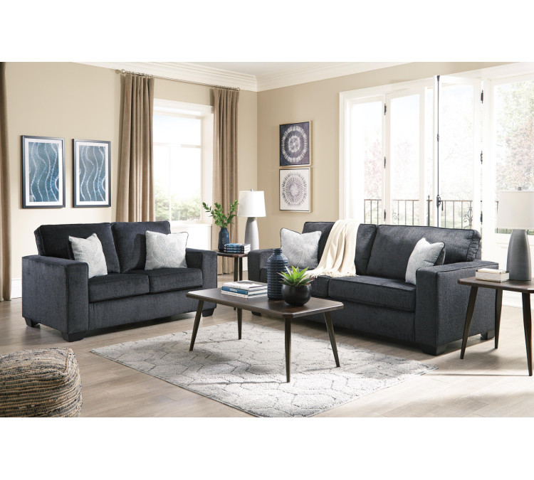 Altari Sofa and Loveseat - Slate